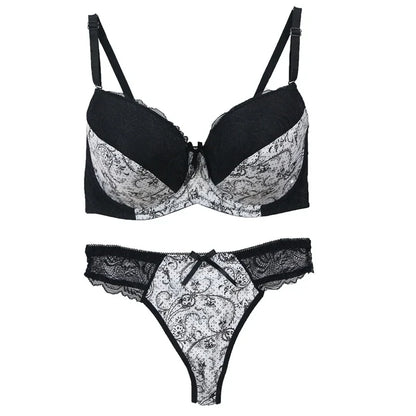 2022 New Bras Set For Womens Sexy Plus Size Female Lingerie Embroidered Lace 34/75 36/80 38/85 40/90 42/95 BCDE Cup Underwear
