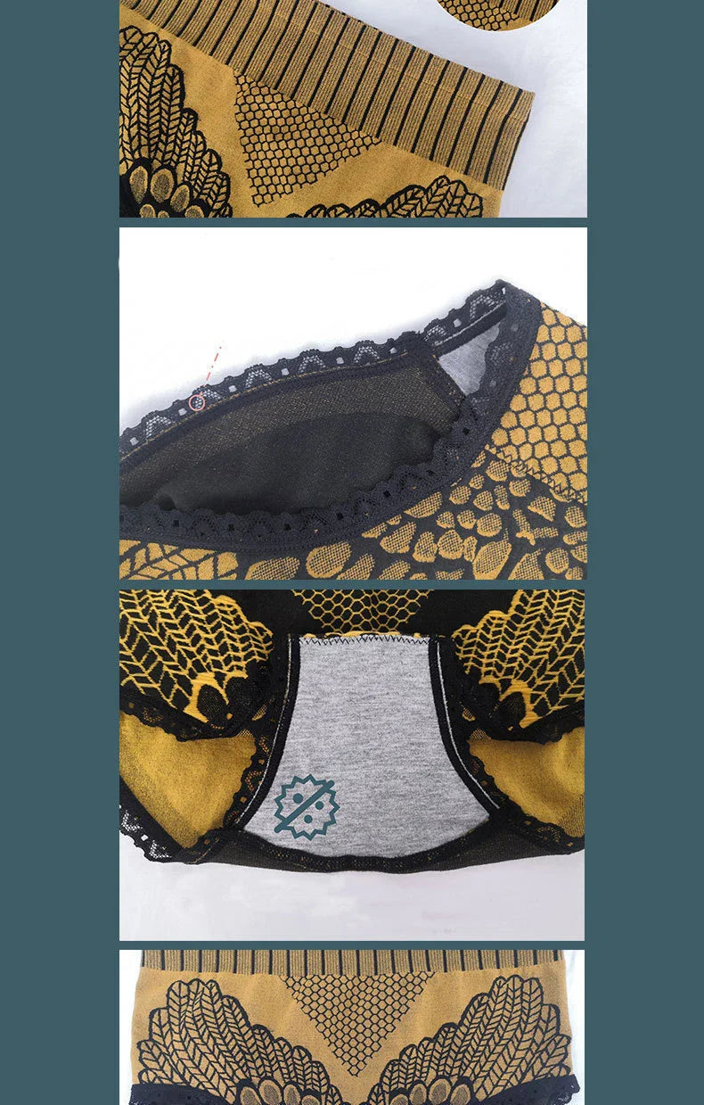 1pcs Women Lace Print Panties High Waist Tummy Control Briefs Female Seamless Ventilate Shaping Underpants Butt Lifter Underwear