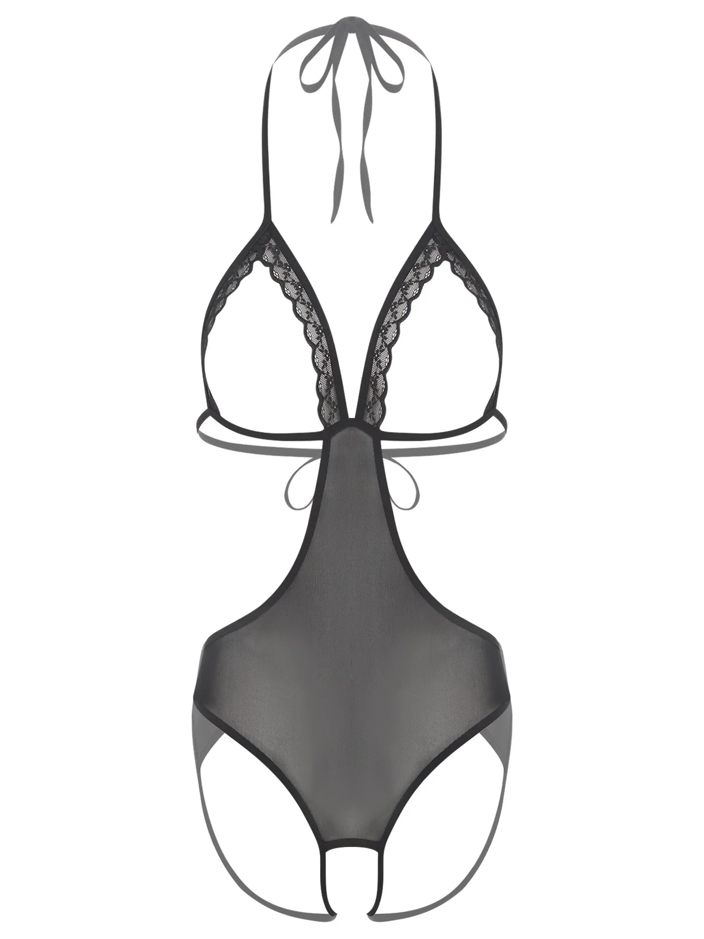 Adult Women Sheer Mesh Teddies Breast Hollow Out Opening Butt Flaunting Bodysuits Leotard for Exotic Dating Role Play Nightwear