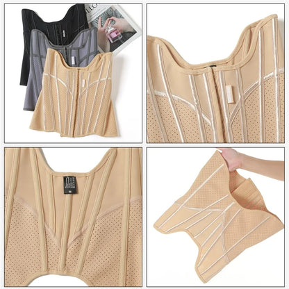 MISTHIN U-shaped Waist Trainer Corset Women Shapers Lifted Waist Trainer Steel Bone Slimming Breathable Mesh Women's Shapewear