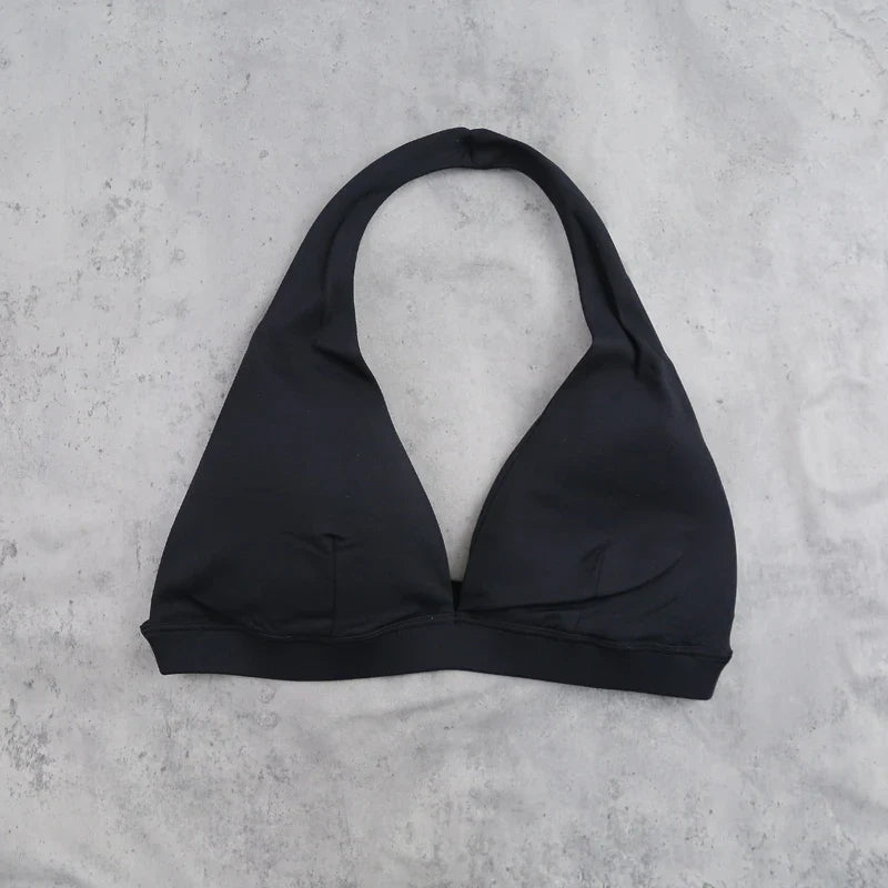 DIAS FIT JOY -Neck Hanging Neck Naked Feeling Yoga Bra for Running Fitness Cycling - Breathable Comfortable Sports Bra for Women