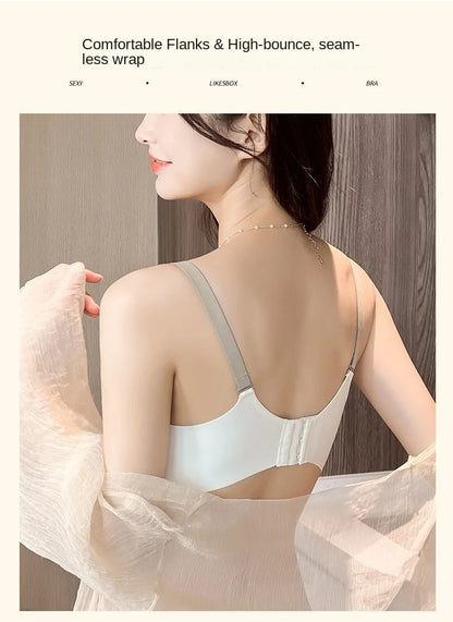 2/1Solid Wireless Sports Bra Comfy & Breathable Seamless Push Up Running Workout Tank Everyday Bra, Women's Lingerie & Underwear