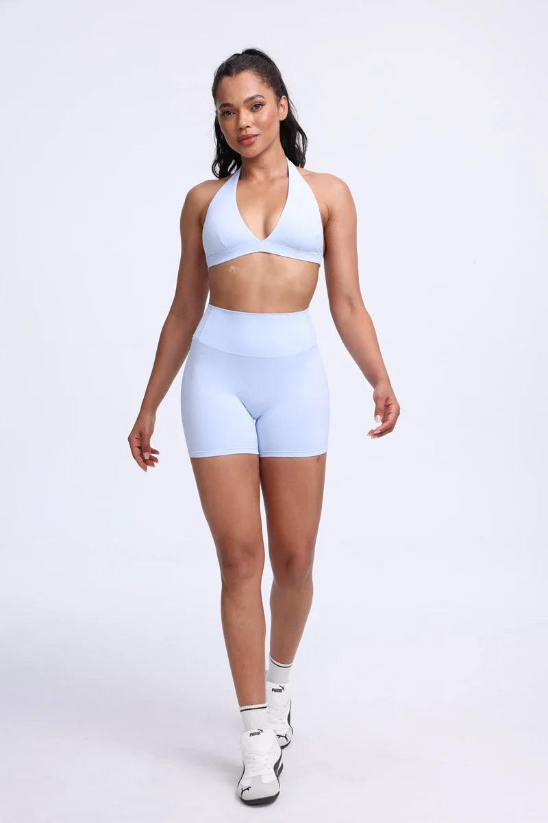 DIAS FIT JOY -Neck Hanging Neck Naked Feeling Yoga Bra for Running Fitness Cycling - Breathable Comfortable Sports Bra for Women