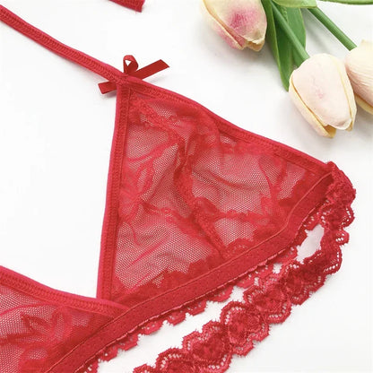Name Custom Crystal Letter Thong Lace Tie Neck Bikini Bra Panties Sexy Personalized Name Low Waist G-String Underwear Bra Set
