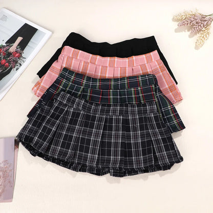 Ultrashort Jk Skirts Plaid Cosplay Costume Skirt Japanese Style Summer Schoolgirl Pleated Skirts Vintage Sexy Clubwear Skirt