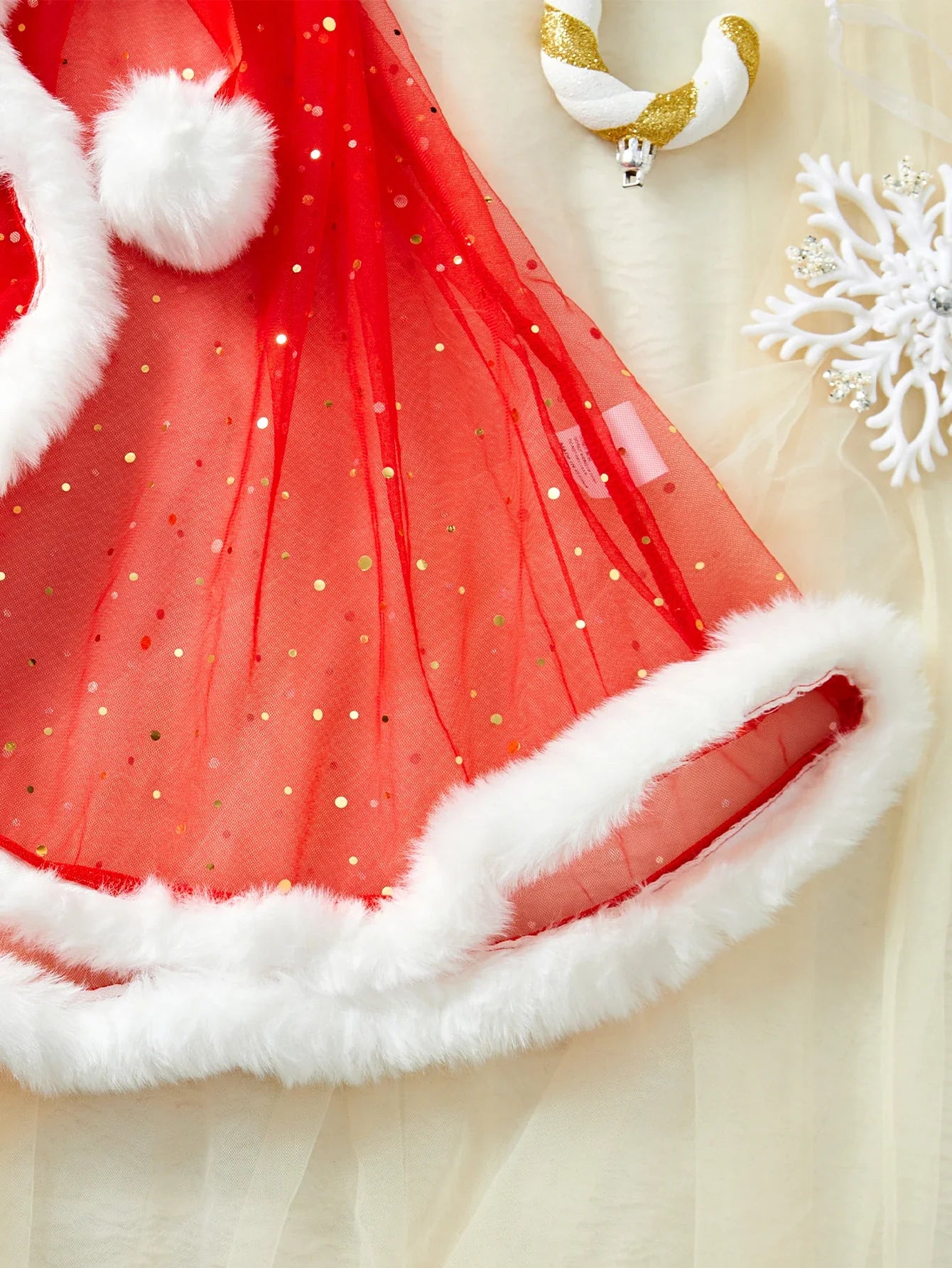 New Sexy Lingerie Christmas Exclusive Pajamas Seductive Expose The Body Exotic Red Lace Up Plush Skirt Babydolls Women Two-piece