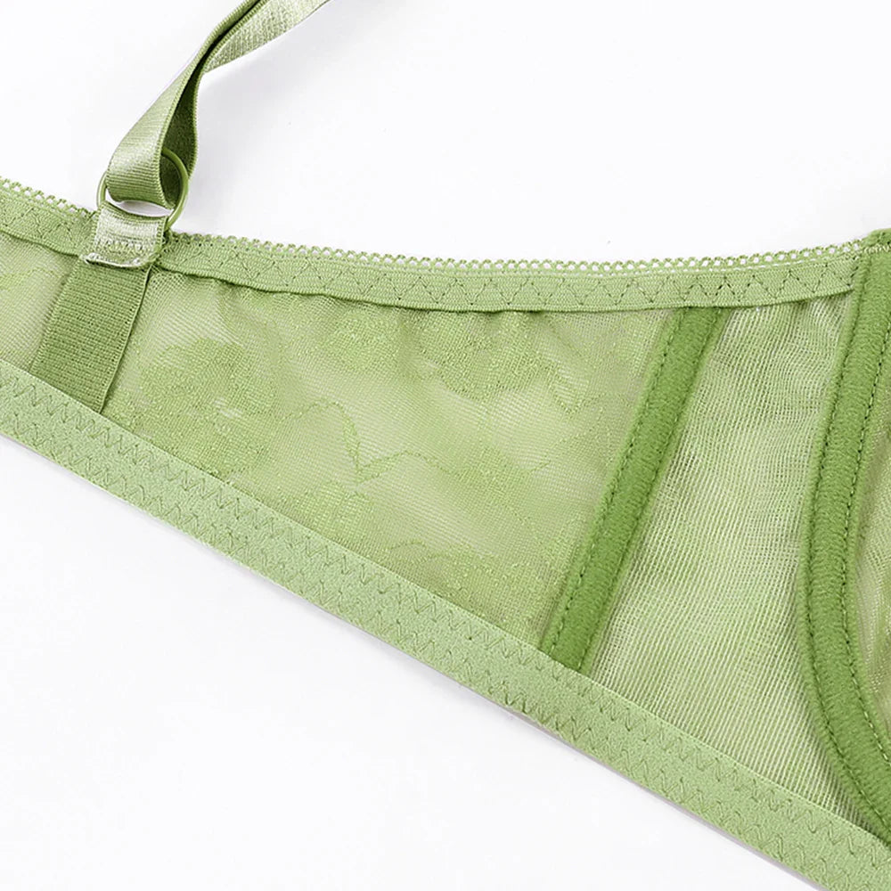 Sexy Womens Bras Lace Sheer Brassiere Plus Size Bra Female Underwire Underwear Lingerie BH Tops B C D E F Cup