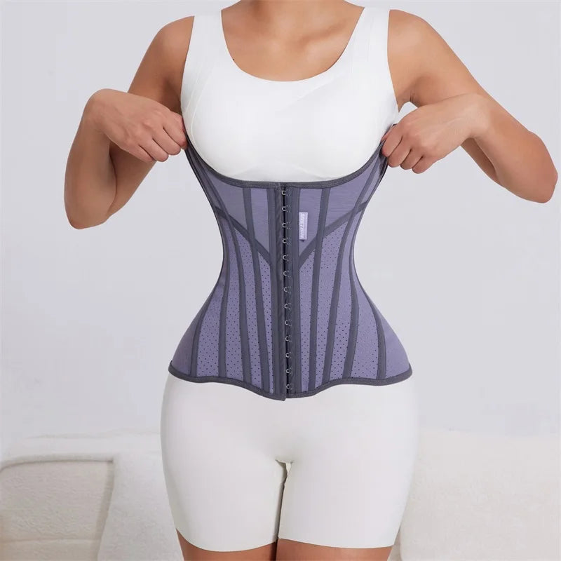 MISTHIN U-shaped Waist Trainer Corset Women Shapers Lifted Waist Trainer Steel Bone Slimming Breathable Mesh Women's Shapewear