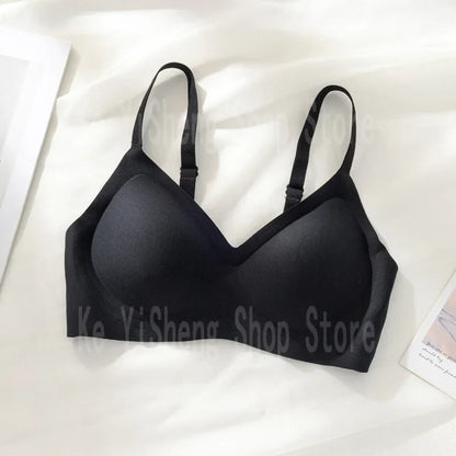 Small breast seamless bra Women's small breast push-up comfortable non-underwire soft support closed breast bra