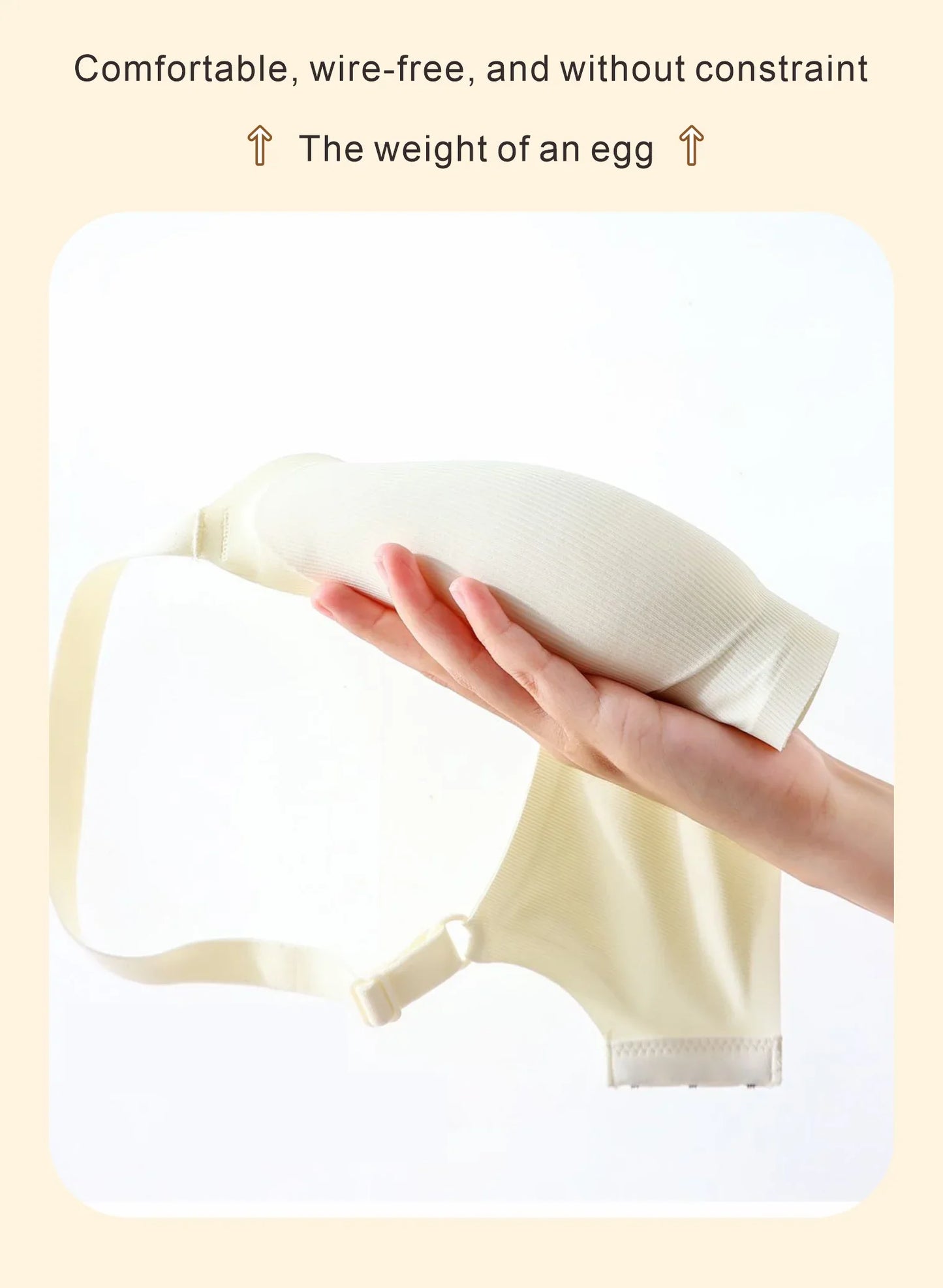 CAITING Beautiful Back Latex Cup Bra Soft Support Strips Skin-friendly Underwear For Women With Small Breasts