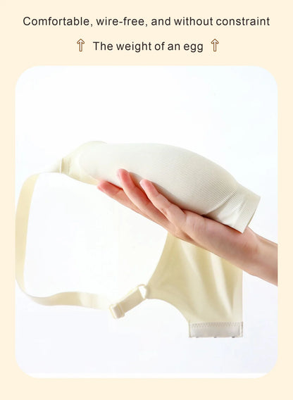 CAITING Beautiful Back Latex Cup Bra Soft Support Strips Skin-friendly Underwear For Women With Small Breasts