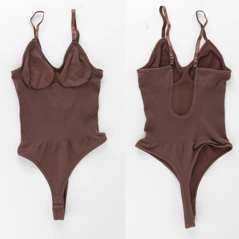 Womens Backless Bodysuits Seamless Sexy Shapewear Thong Butt Lifter Body Shaper Tummy Control Corset Slimming Camisole Tops