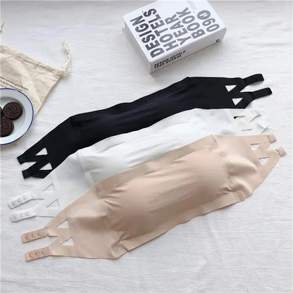 2/1Solid Wireless Sports Bra Comfy & Breathable Seamless Push Up Running Workout Tank Everyday Bra, Women's Lingerie & Underwear