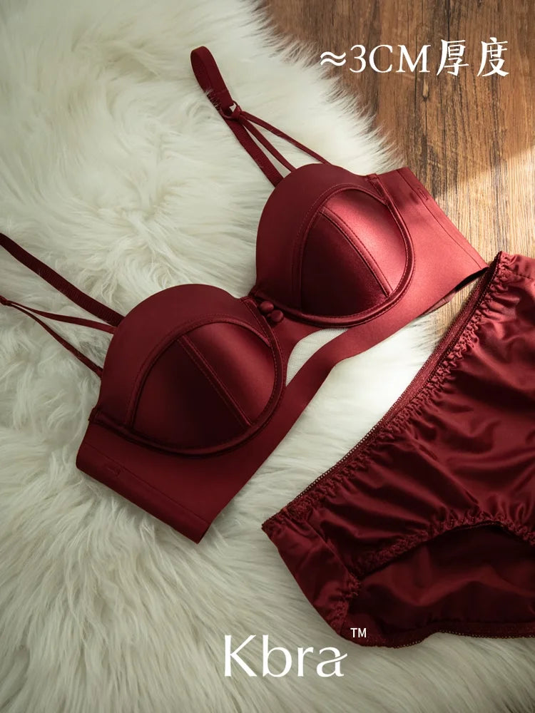 Japanese Anime Bra Set Victoria's Style Style Half Cup Minimiser & Knickers | Push Up for Small Chest Retro Lingerie Bride Gift