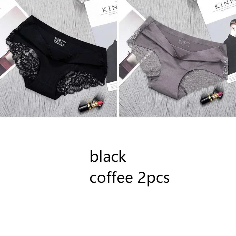 Set/lot Seamless WomenComfort Lace Briefs  Hollow Out Panties Set Underwear Low Rise Female Sport Panty Soft Lady Lingerie Sexy