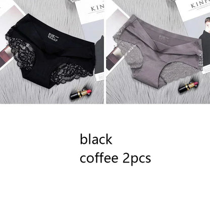 Set/lot Seamless WomenComfort Lace Briefs  Hollow Out Panties Set Underwear Low Rise Female Sport Panty Soft Lady Lingerie Sexy