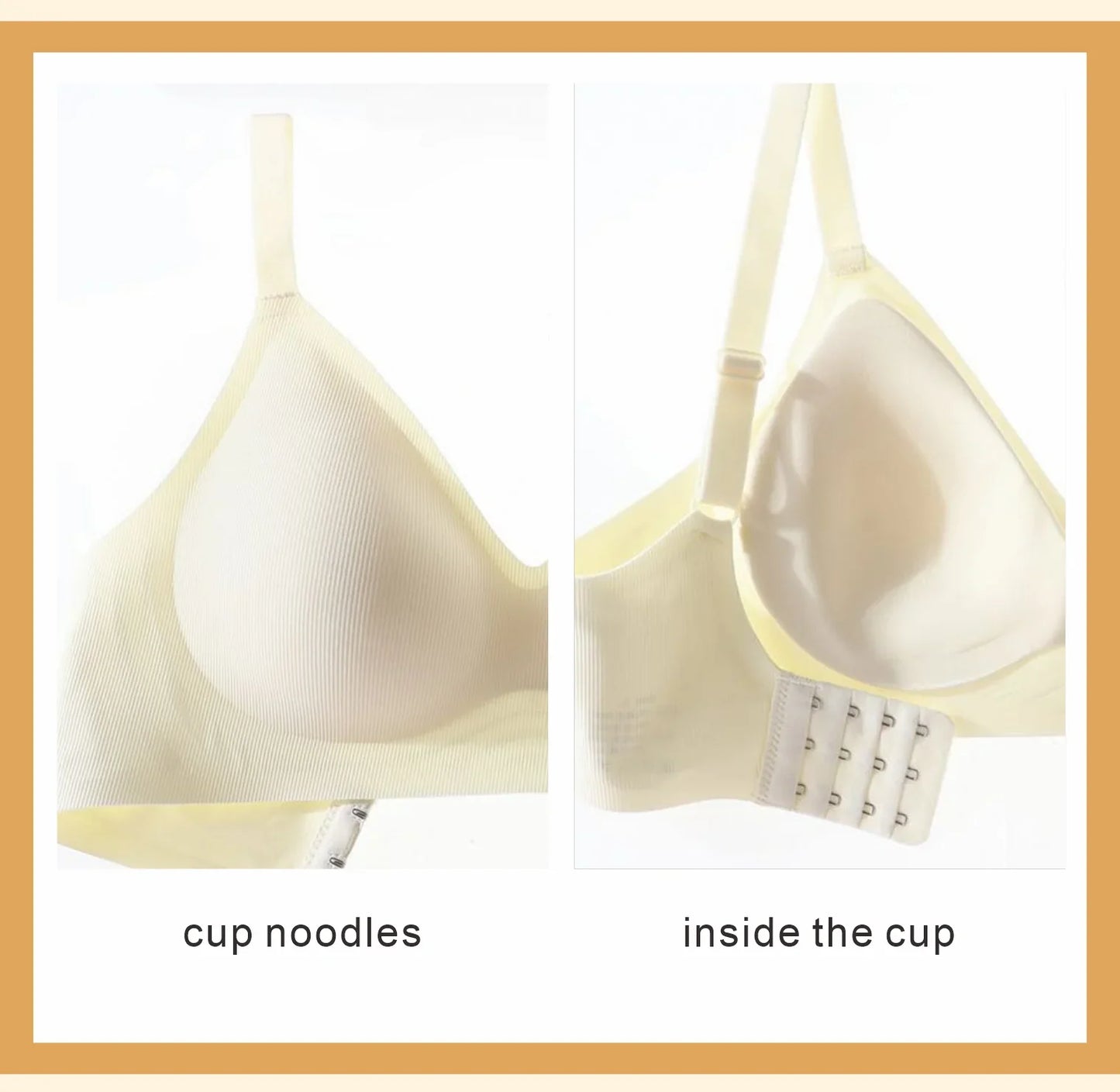 CAITING Beautiful Back Latex Cup Bra Soft Support Strips Skin-friendly Underwear For Women With Small Breasts