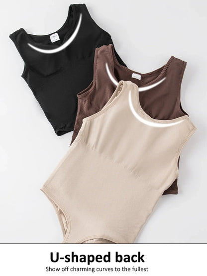 Shapewear Bodysuit Thong Fajas Body Shaper for Women Seamless Light Tummy Control Slimming Flat Belly Underwear Open Crotch