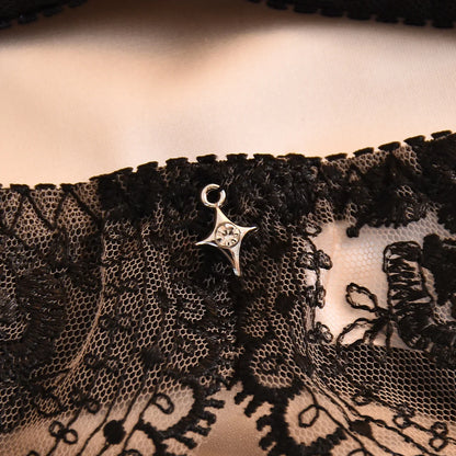 SINGREINY Female Sheer Gauze Lingerie Set Sexy Transparent Embroidery Bra&Brief Sets Ladies Hollow Out Erotic Underwear Suits