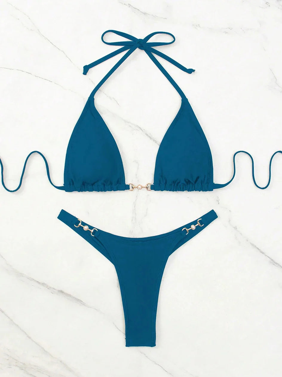 Sexy Micro Bikini 2026 Woman Chain Swimsuit Women Swimwear Thong Bikinis Set Brazilian Two-piece Bathing Suit Beach Wear Bather