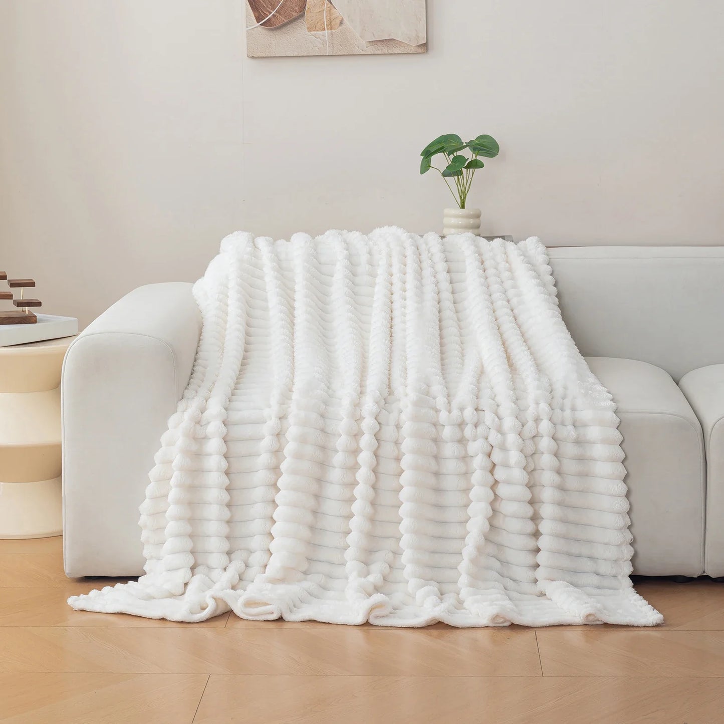 1pc flannel blanket - soft, comfortable, warm nap blanket, Christmas exquisite gift blanket, available in multiple colors