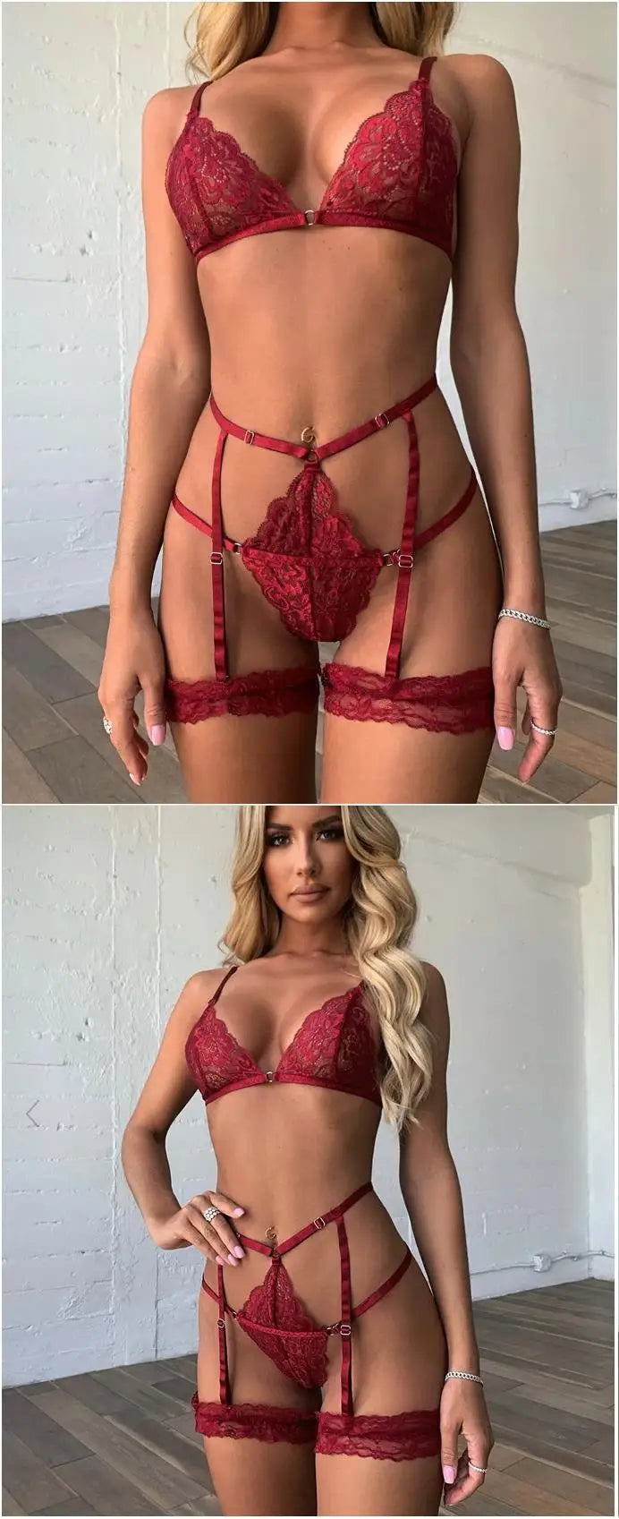 2024 Floral Lace Underwire Female Sexy Costumes Women Bra And Panty Garters Sexy Lingerie Sets Women's Thong Set Sexy Bodysuit
