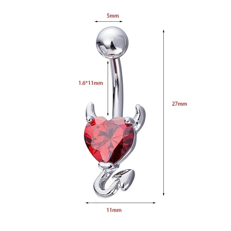 DELYSIA KING Stainless Steel Belly Button