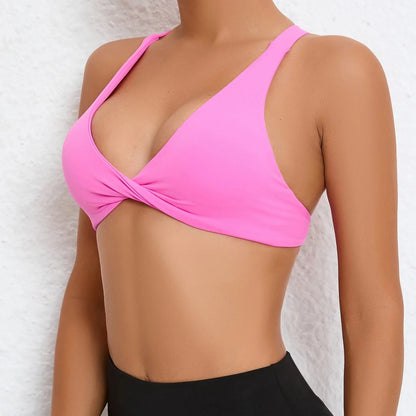 Sport Bra Women Seamless Gym Anti-sweat Breathable Yoga Shockproof Crop Top Fitness Push up Workout Underwear Blue Gray Red Pink