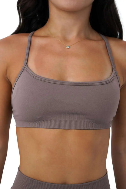 NCLAGEN Sports Bra Seamless Yoga Top Women Fitness Article Gym Active Wear Back Cross Workout Push-up Fitness Running Underwear