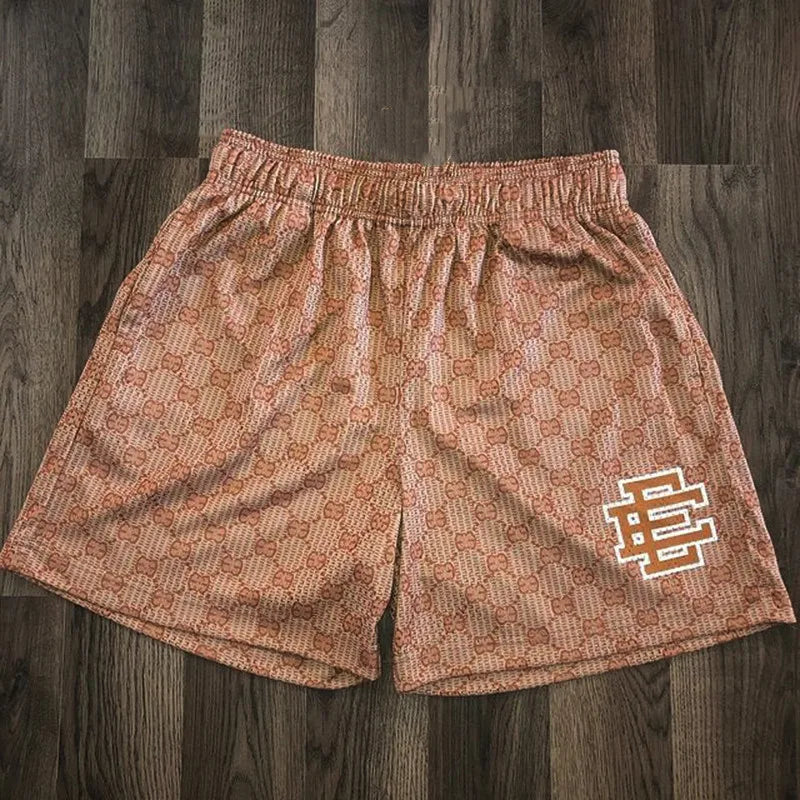 2025 New Summer EE Eric Emanuel  Basic Mesh Short Classic Floral Printed Gym Shorts Men's Gym Basketball Sports Beach Shorts