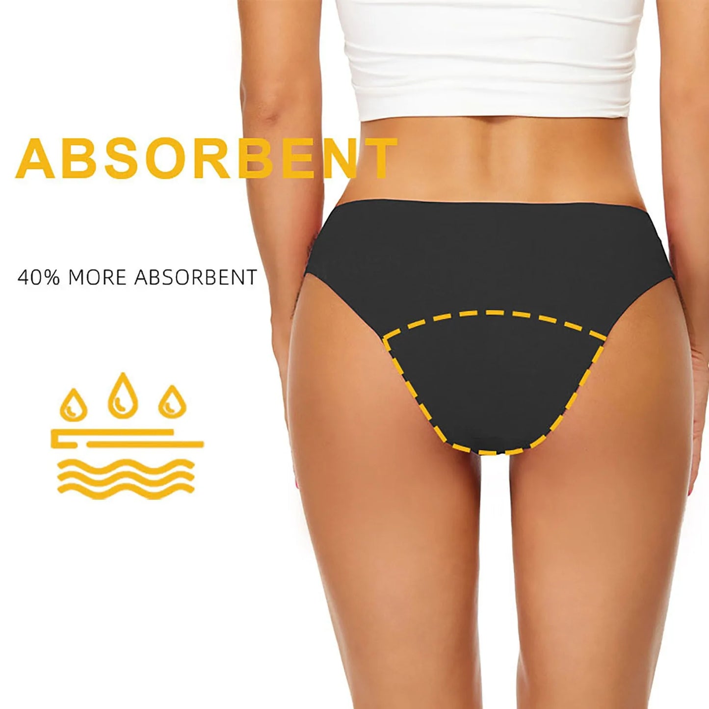Swimwear Women High Bikini Waist Menstrual Leakproof Bikini Bottom Absorbent Short Pants Swimming Beach Bathing Swimsuit