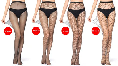 Hollow Out Sexy Pantyhose Black Women Fashion Tights Fishnet  Stockings Club Party Hosiery Female Lingerie Girls Thigh Mesh Sock