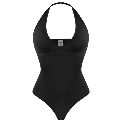 Sexy Thong Bodysuit Tummy Control Women Shapewear Halter Neck Flat Belly Body Shaper Slimming Flat Belly Underwear Open Crotch