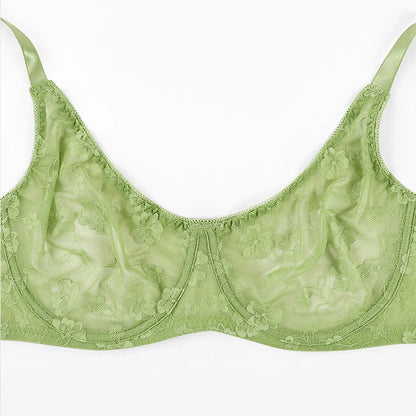Sexy Womens Bras Lace Sheer Brassiere Plus Size Bra Female Underwire Underwear Lingerie BH Tops B C D E F Cup