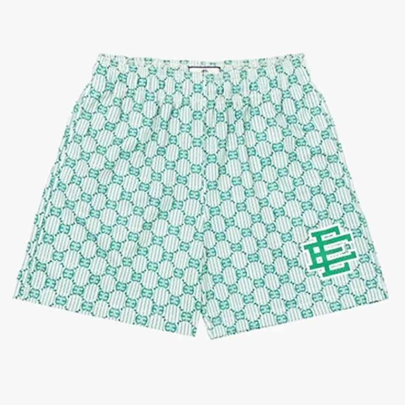 2025 New Summer EE Eric Emanuel  Basic Mesh Short Classic Floral Printed Gym Shorts Men's Gym Basketball Sports Beach Shorts