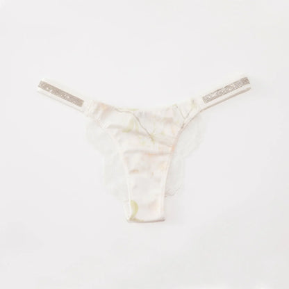 Fashion Sparkling Rhinestone Lace Thong Women's Low Waist Sexy Women's Underwear Women's Thong Clearance items,limited quantity,
