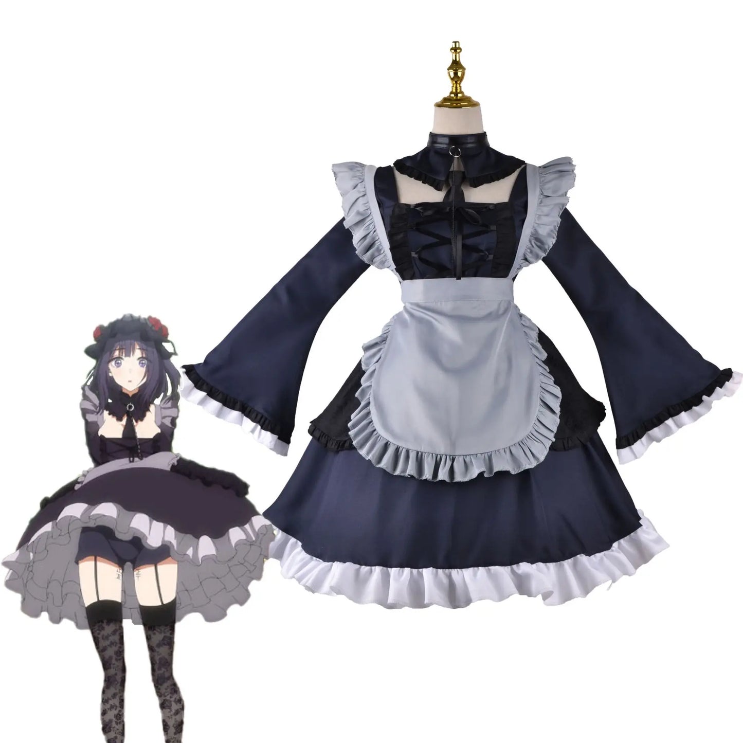 Anime My Dress Up Darling Marin Kitagawa Cosplay Costume Maid Cosplay Dress Halloween Kitagawa Marin Kuroe Shizuku Full Set