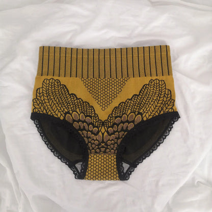 1pcs Women Lace Print Panties High Waist Tummy Control Briefs Female Seamless Ventilate Shaping Underpants Butt Lifter Underwear
