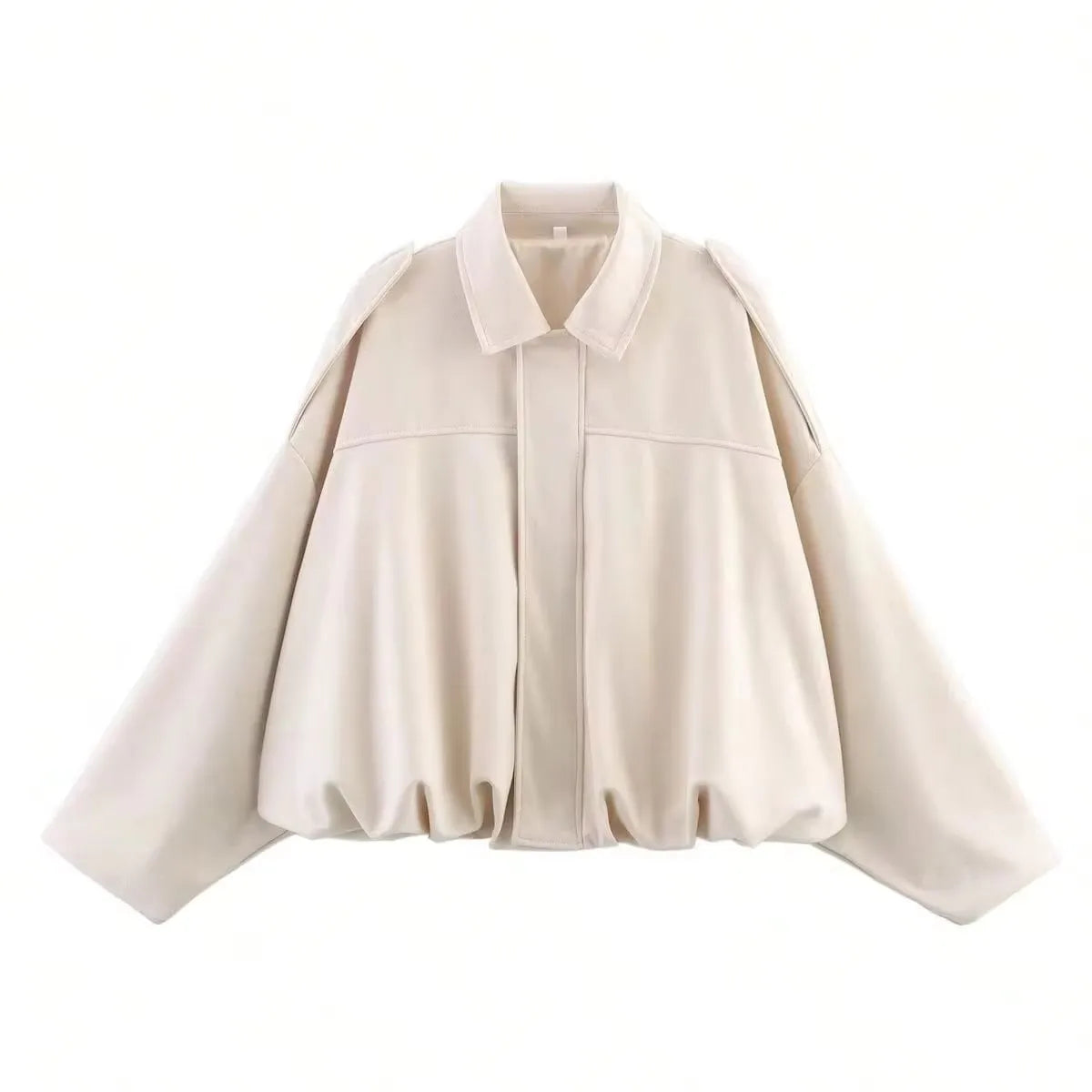 HH Women Brown Green Suede Jacket Loose Casual Bomber Coat Lapel Zipper Long Sleeve Jackets Vintage Lady Motorcycle Outwears