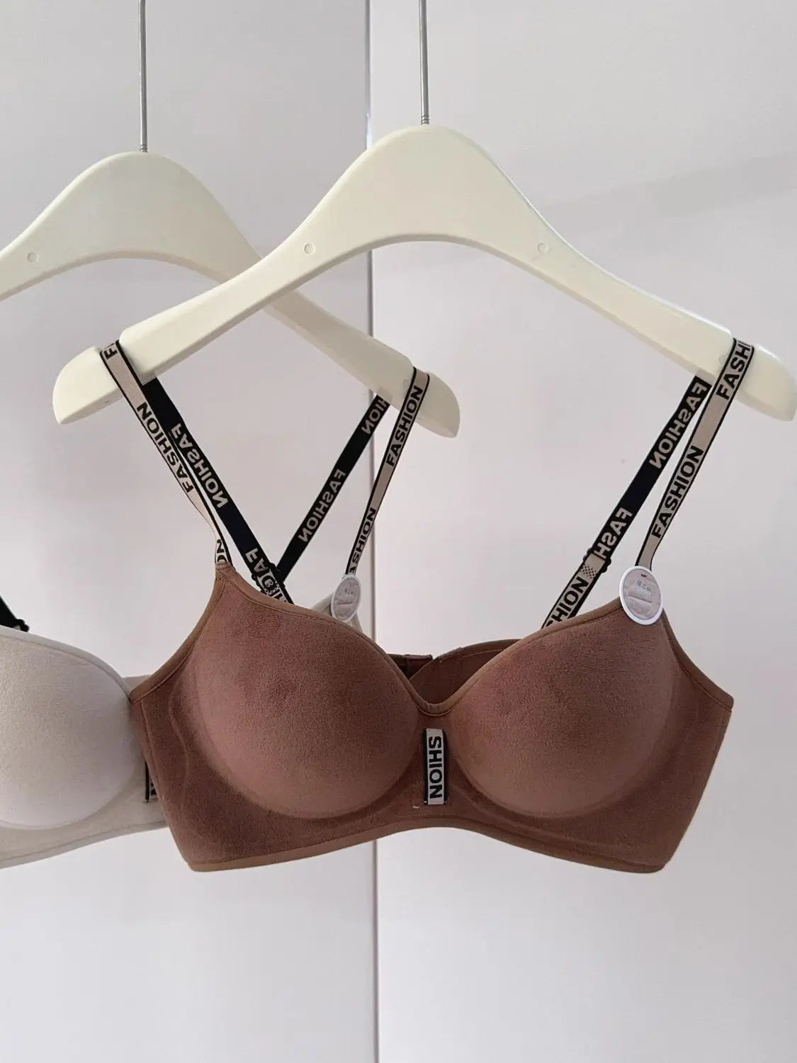 Velvet Plush Push Up Bra for Small Chest - 6CM Thermal Padded Non-Wire Bra, Warm Lined Comfort for Women, Autumn Winter Wear