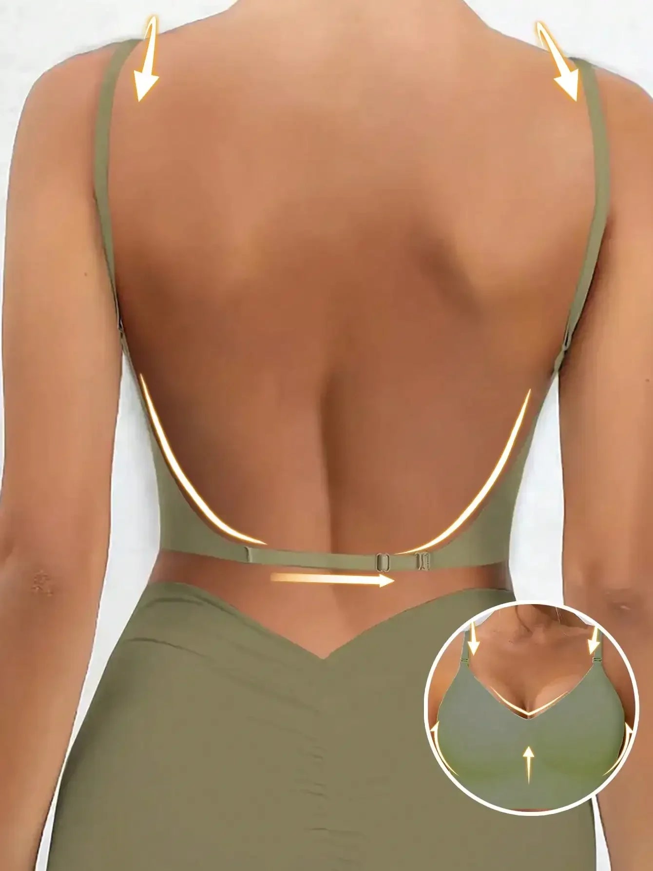 Women's Seamless Backless bra backless strapless underwear Summer bra,Bra For Wedding Dress