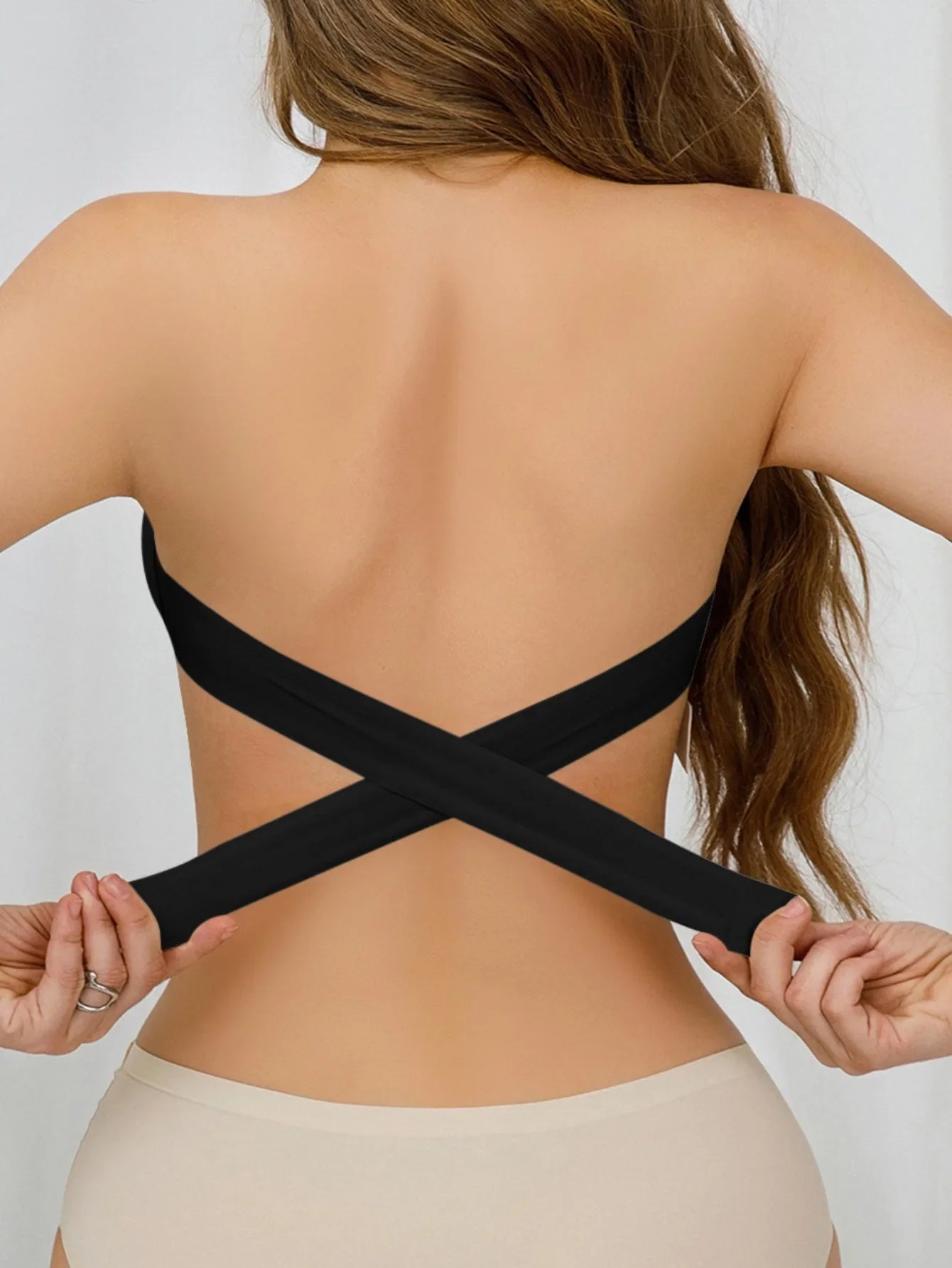 Women's Strapless Bra Sexy Hollow Backless Magic Bandage Seamless One-piece Underwear Wedding Invisible Slip-proof Brassiere
