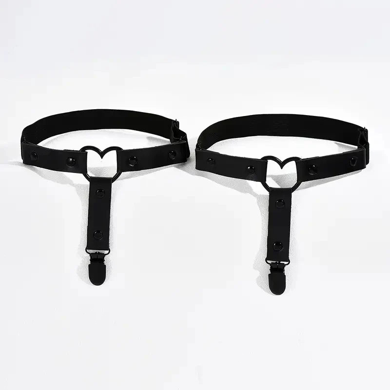 Punk Metal Tassel Pendant Pink PU Leather Choker Collar Sexy Spiked Neck Strap Clavicle Men Necklaces for Women Gothic Jewelry