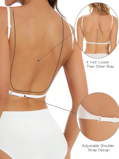 Women's Seamless Backless bra backless strapless underwear Summer bra,Bra For Wedding Dress