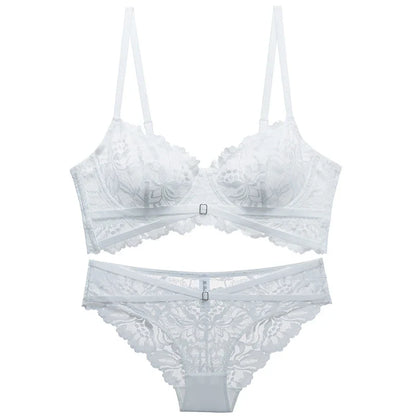 Logirlve Sexy Tоy For Women Bra Set Lingerie Push Up Brassiere Lace Embroidery Underwear Set Ultra-thin Cup Female Lingerie