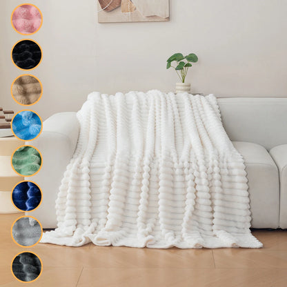 1pc flannel blanket - soft, comfortable, warm nap blanket, Christmas exquisite gift blanket, available in multiple colors