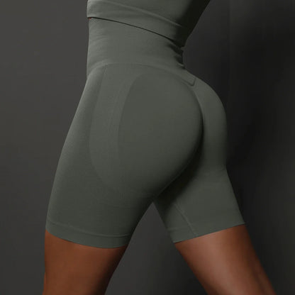 Yoga Shorts Women Sports Shorts Seamless Gym Workout Shorts High Waist Push Up Fitness Sports Shorts Cycling Shorts