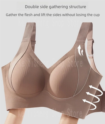 Non-trace body underwear women's bra anti-sag large size adjustment breast women big breasts small