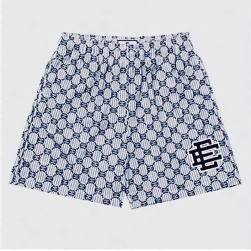 2025 New Summer EE Eric Emanuel  Basic Mesh Short Classic Floral Printed Gym Shorts Men's Gym Basketball Sports Beach Shorts