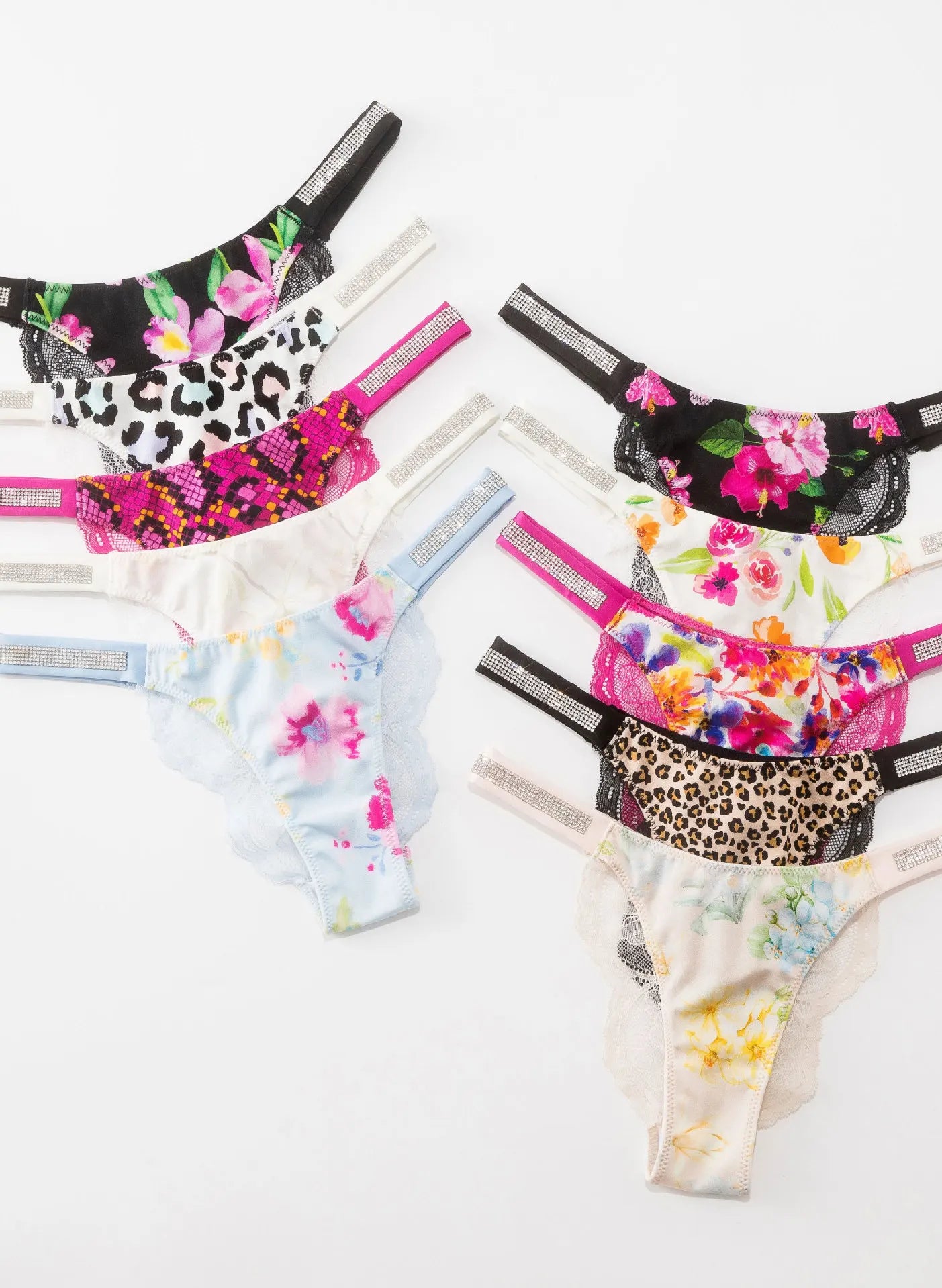 Fashion Sparkling Rhinestone Lace Thong Women's Low Waist Sexy Women's Underwear Women's Thong Clearance items,limited quantity,
